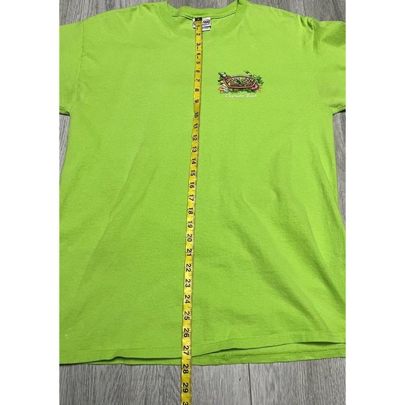 Ron Jon Surf Shop Clearwater Beach T Shirt Lime Green Size Large Surfer Tee - Picture 6 of 6